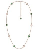 Колье из золота c малахитом и перламутром