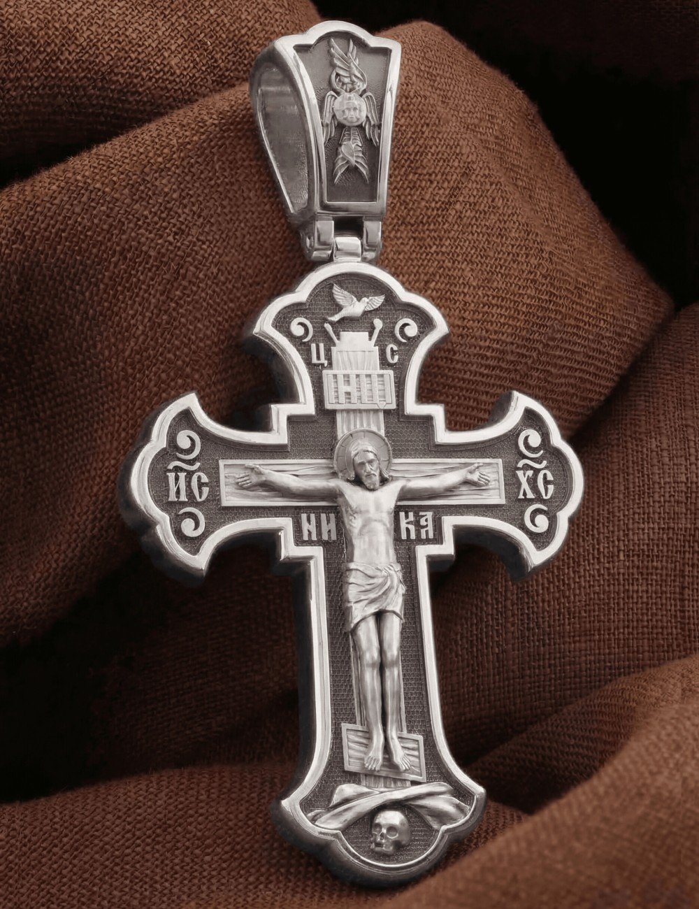 Крест из белого золота