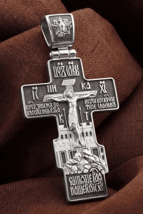 Крест из белого золота