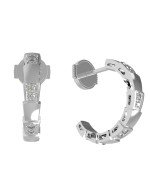 Серьги из белого золота c бриллиантами