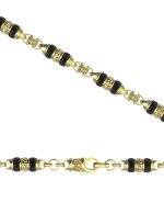 Цепь из лимонного золота c ониксом