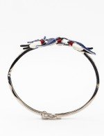 Браслет из белого золота c эмалью