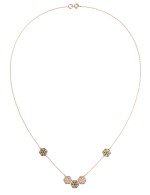 Колье из золота c малахитом и перламутром