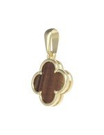 Подвеска из лимонного золота c тигровым глазом