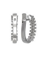 Серьги из белого золота c бриллиантами