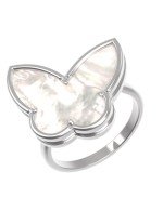 Кольцо из белого золота c перламутром