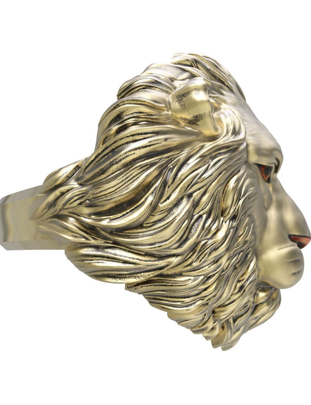 Кольцо из лимонного золота c эмалью