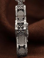 Крест из белого золота c эбеновым деревом