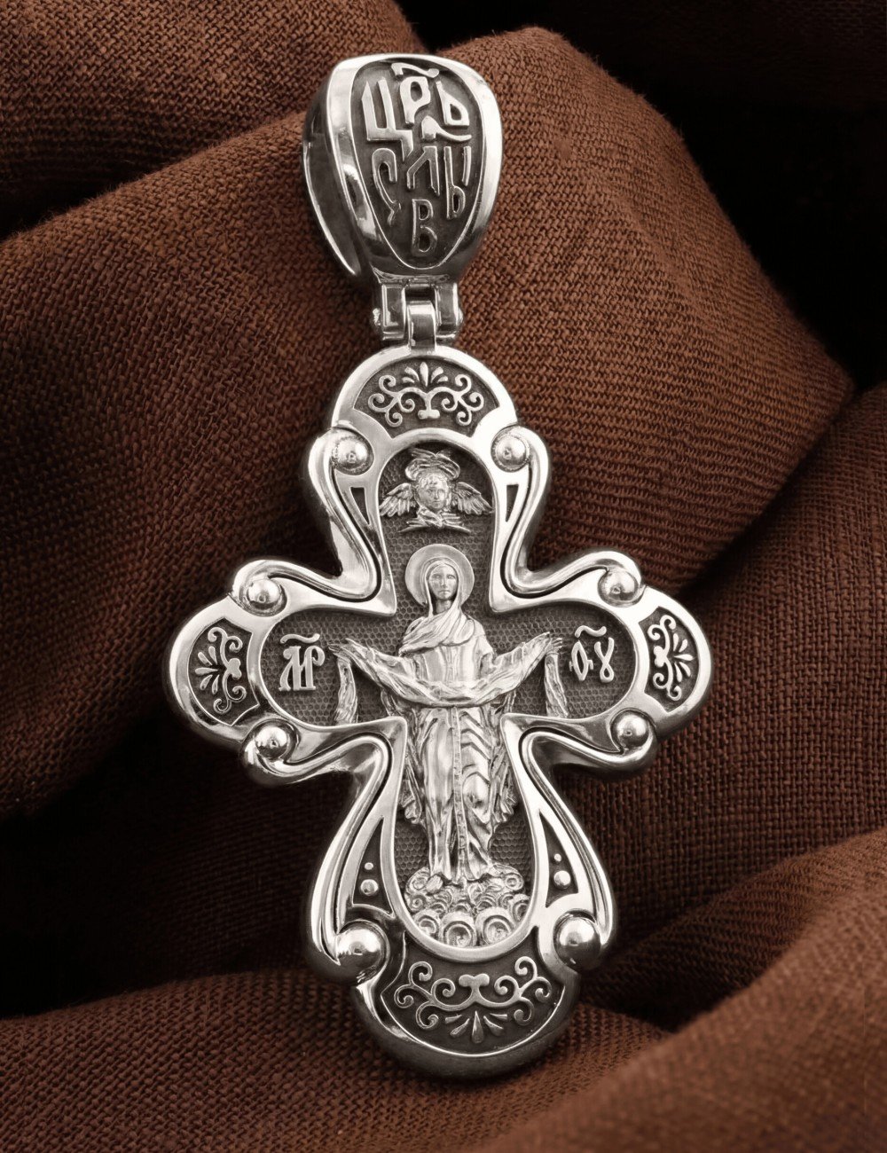 Крест из белого золота