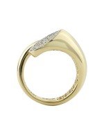 Кольцо из лимонного золота c бриллиантами