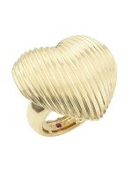 Кольцо из лимонного золота c рубином