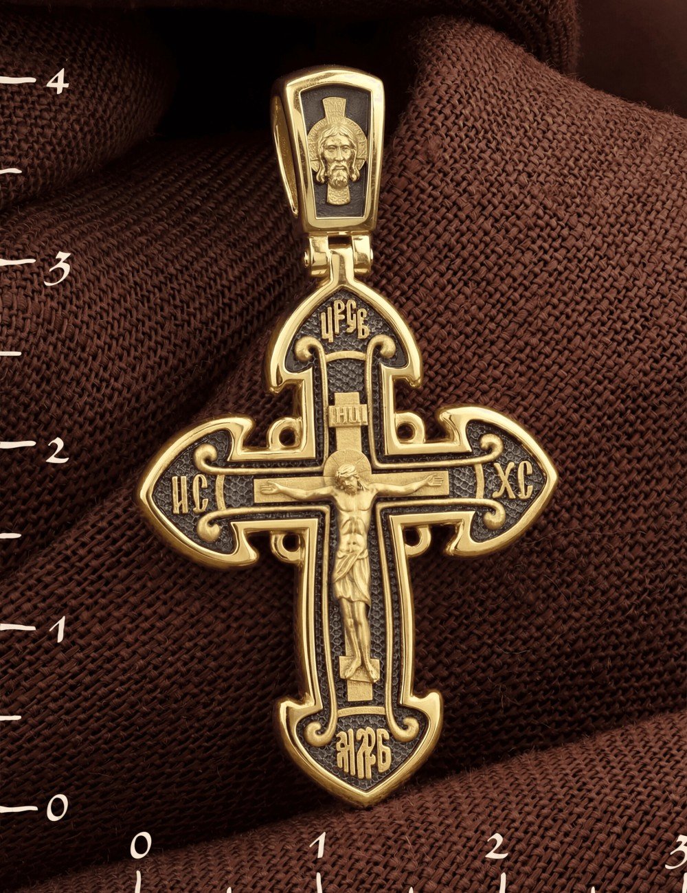 Крест из лимонного золота