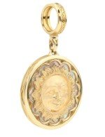 Подвеска из лимонного золота c перламутром