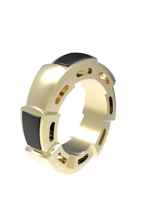 Подвеска из лимонного золота c ониксом