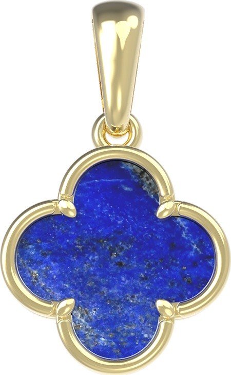 Подвеска из лимонного золота c лазуритом
