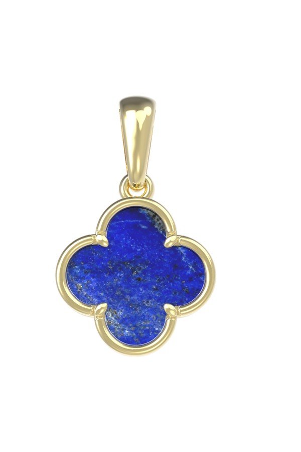 Подвеска из лимонного золота c лазуритом