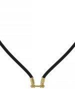 Шнурок шёлковый из лимонного золота c шёлковым шнурком