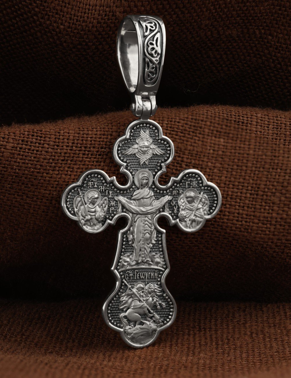 Крест из белого золота