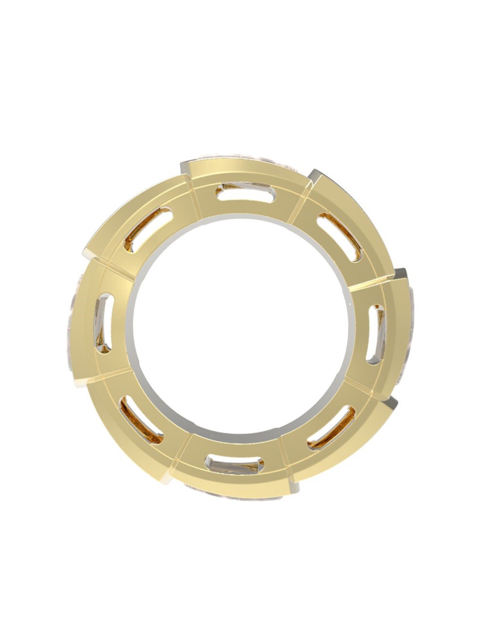 Подвеска из лимонного золота c перламутром