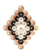 Подвеска из золота c ониксом и перламутром