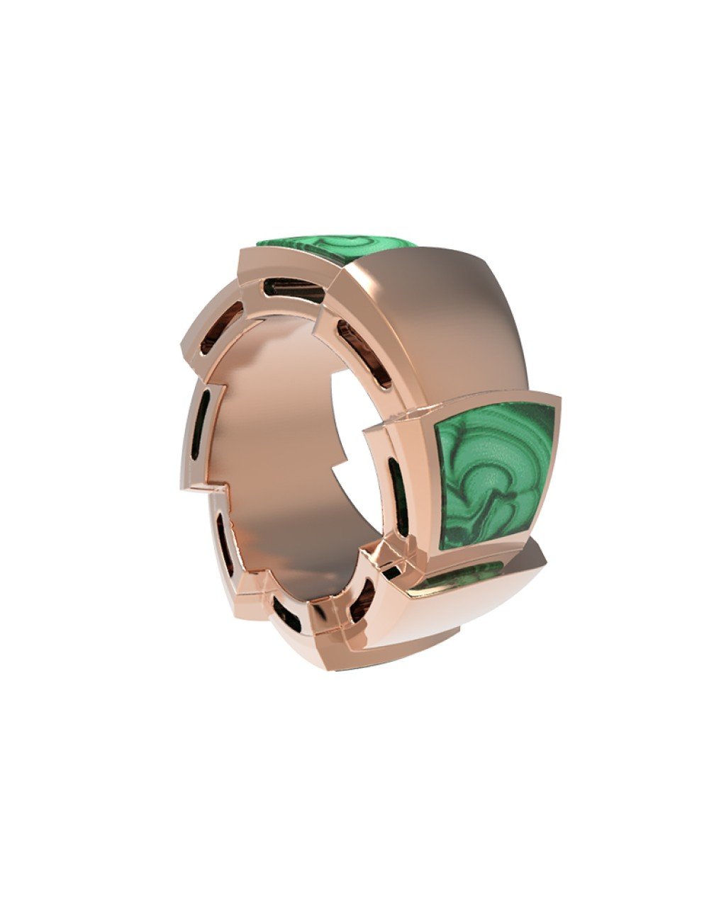 Подвеска из золота c малахитом