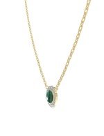 Колье из лимонного золота c бриллиантами и малахитом