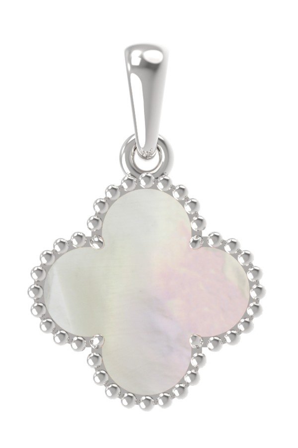 Подвеска из белого золота c перламутром