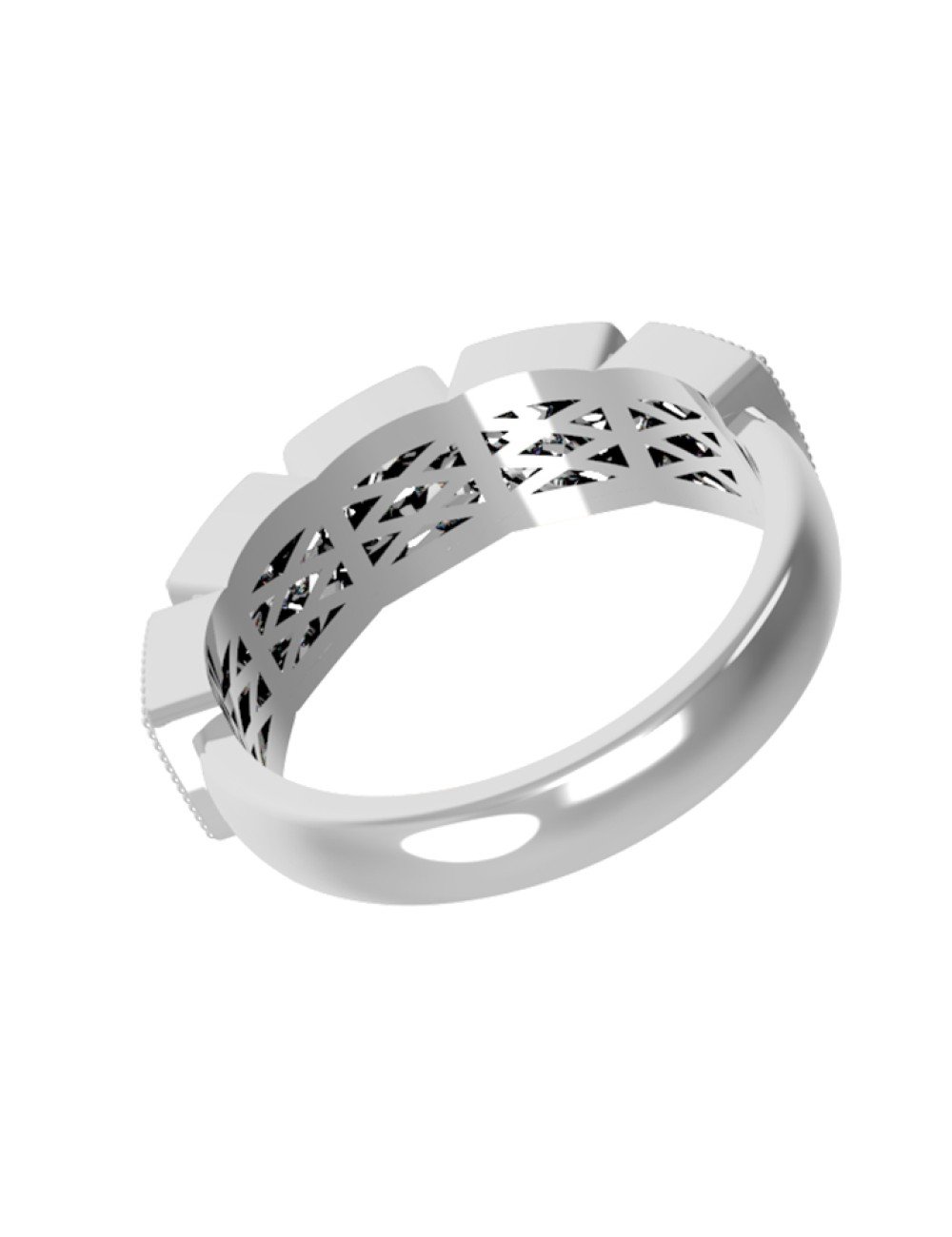 Кольцо из белого золота c бриллиантами