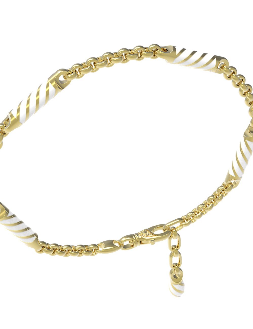 Браслет из лимонного золота c эмалью