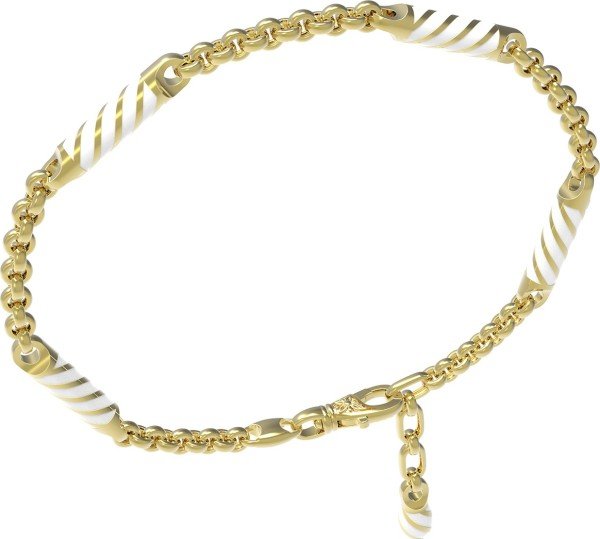 Браслет из лимонного золота c эмалью