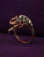 Кольцо из золота c эмалью