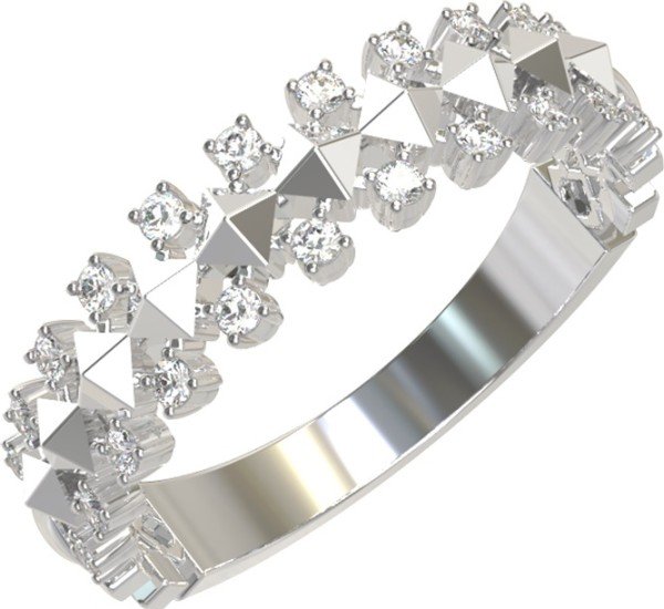 Кольцо из белого золота c бриллиантами