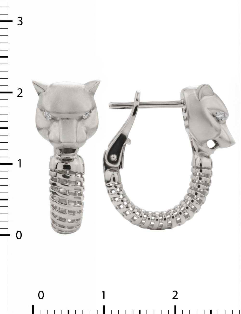 Серьги из белого золота c бриллиантами