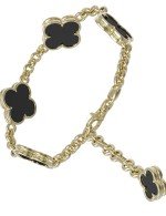 Браслет из лимонного золота c ониксом