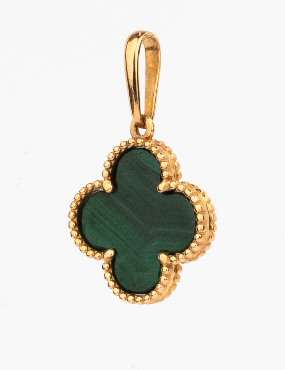 Подвеска из золота c малахитом