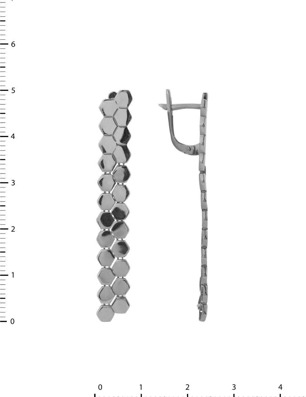 Серьги из белого золота