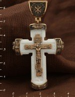 Крест из золота c бивнем мамонта