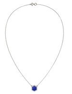 Колье из белого золота c лазуритом