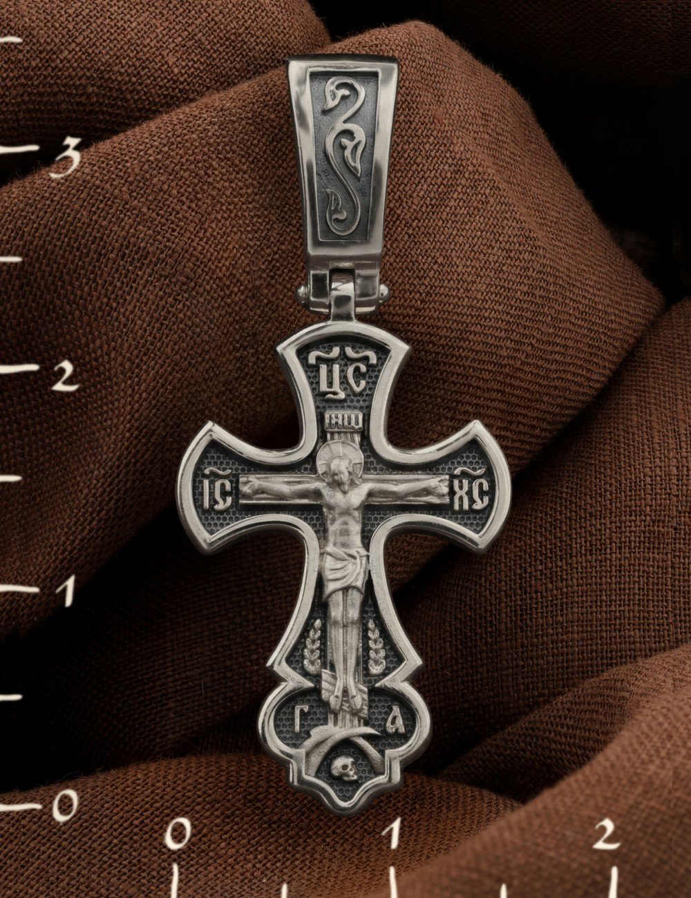 Крест из белого золота