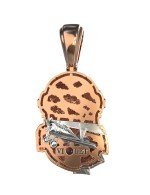 Подвеска из золота c эмалью, бриллиантами и рубином