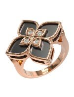 Кольцо из золота c бриллиантами и ониксом