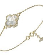 Браслет из лимонного золота c перламутром