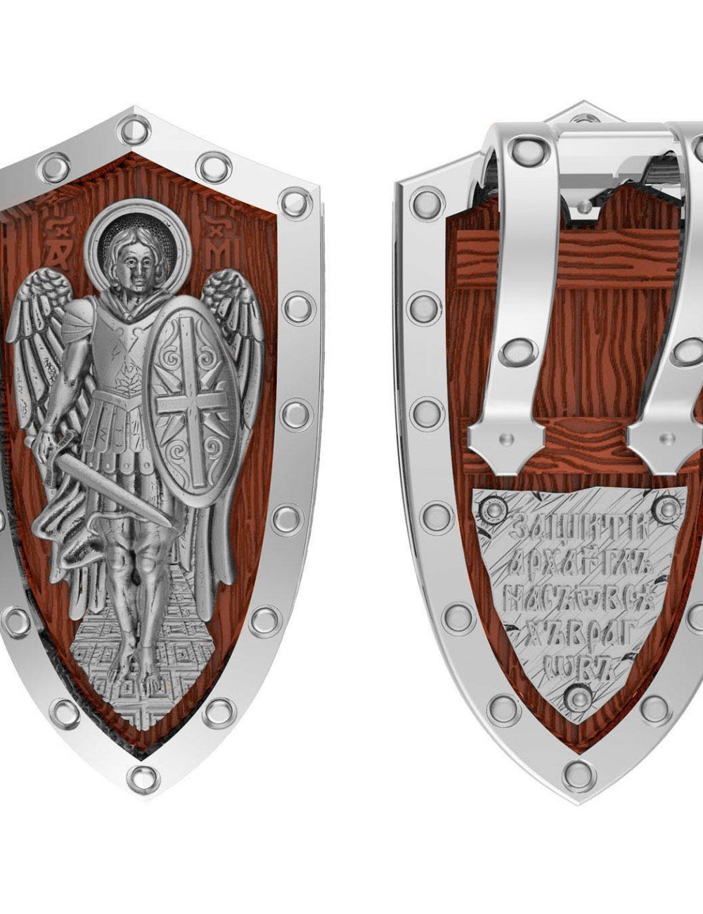 Образок из белого золота c деревом груши