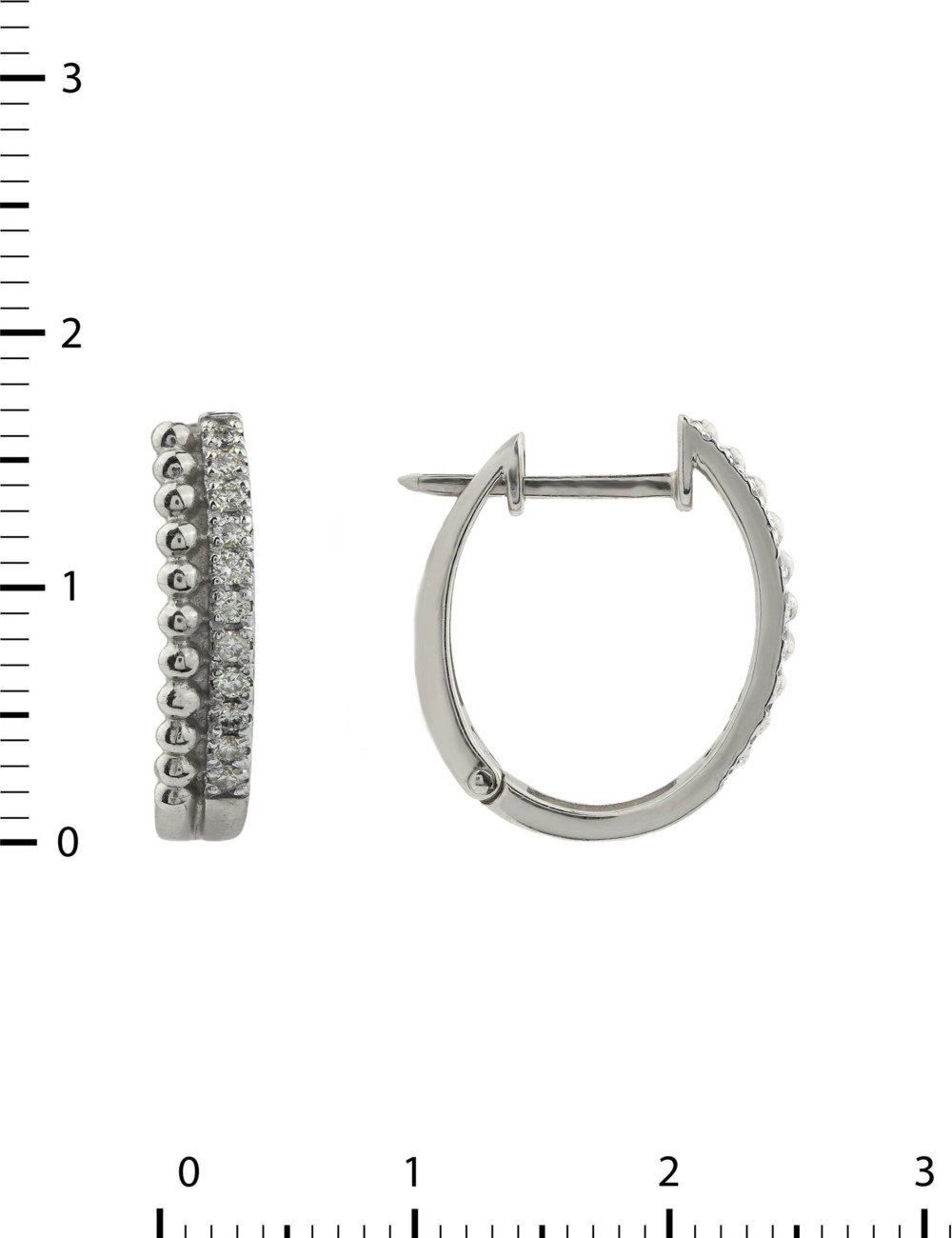 Серьги из белого золота c бриллиантами