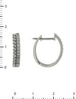 Серьги из белого золота c бриллиантами