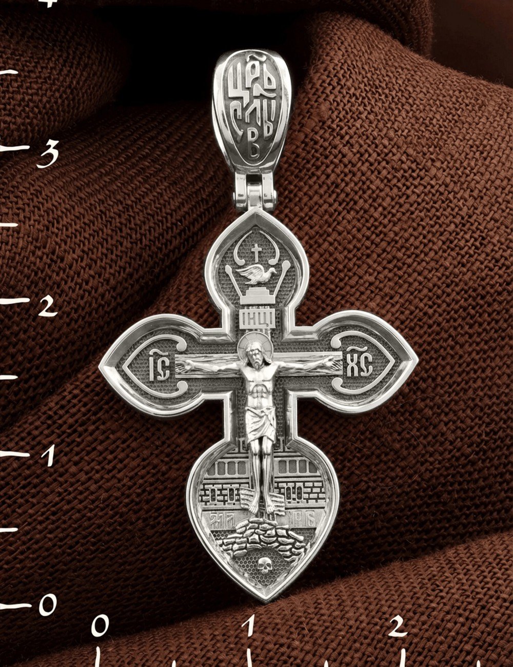 Крест из белого золота