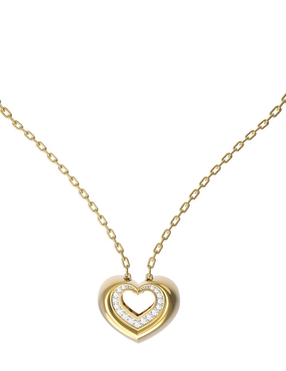 Колье из лимонного золота c бриллиантами