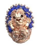 Кольцо из золота c эмалью и лазуритом