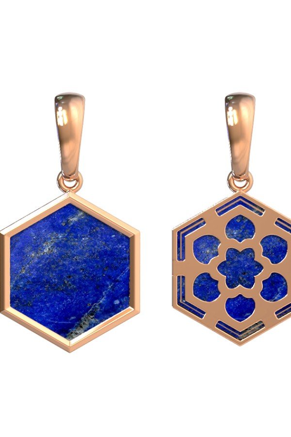 Подвеска из золота c лазуритом