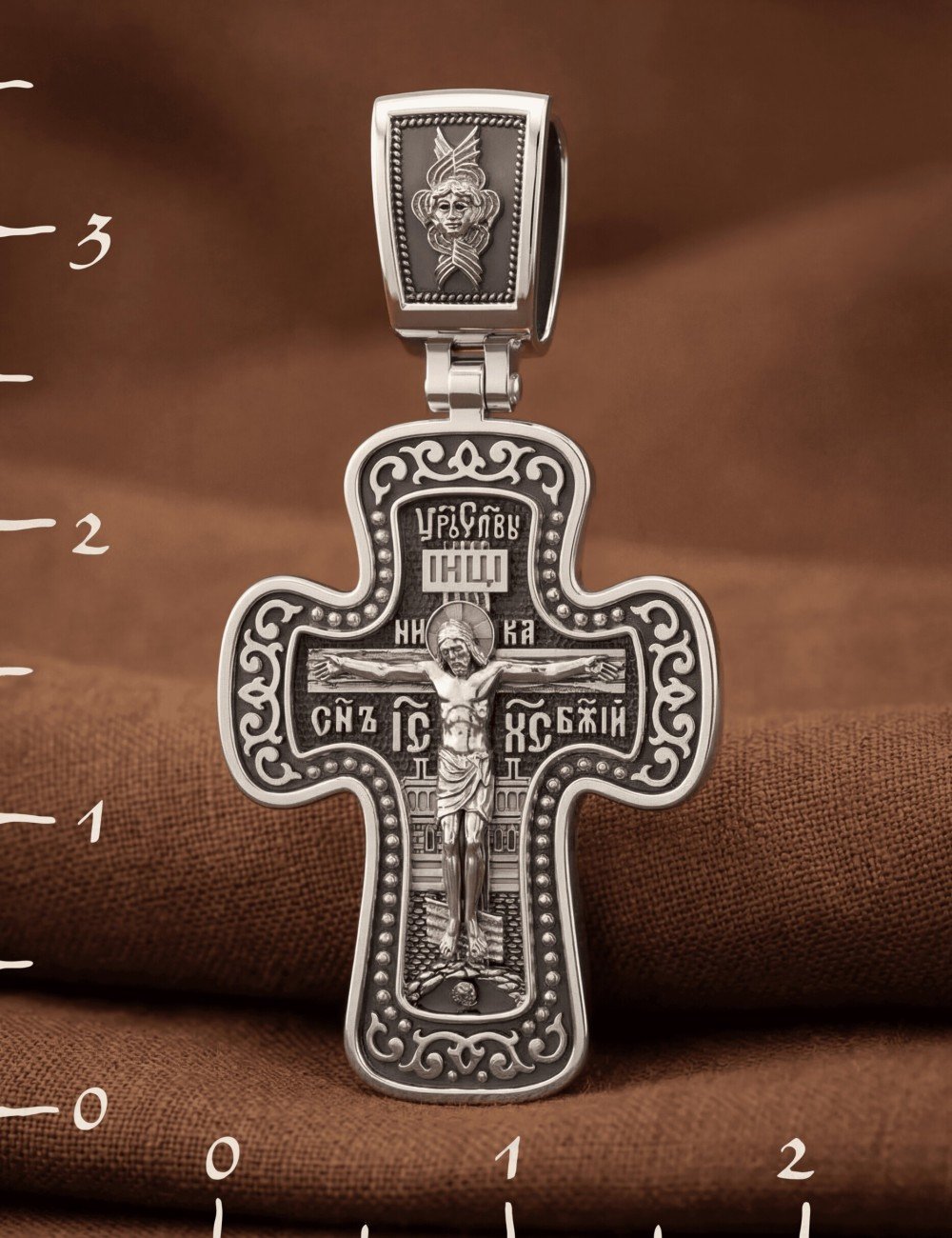 Крест из белого золота